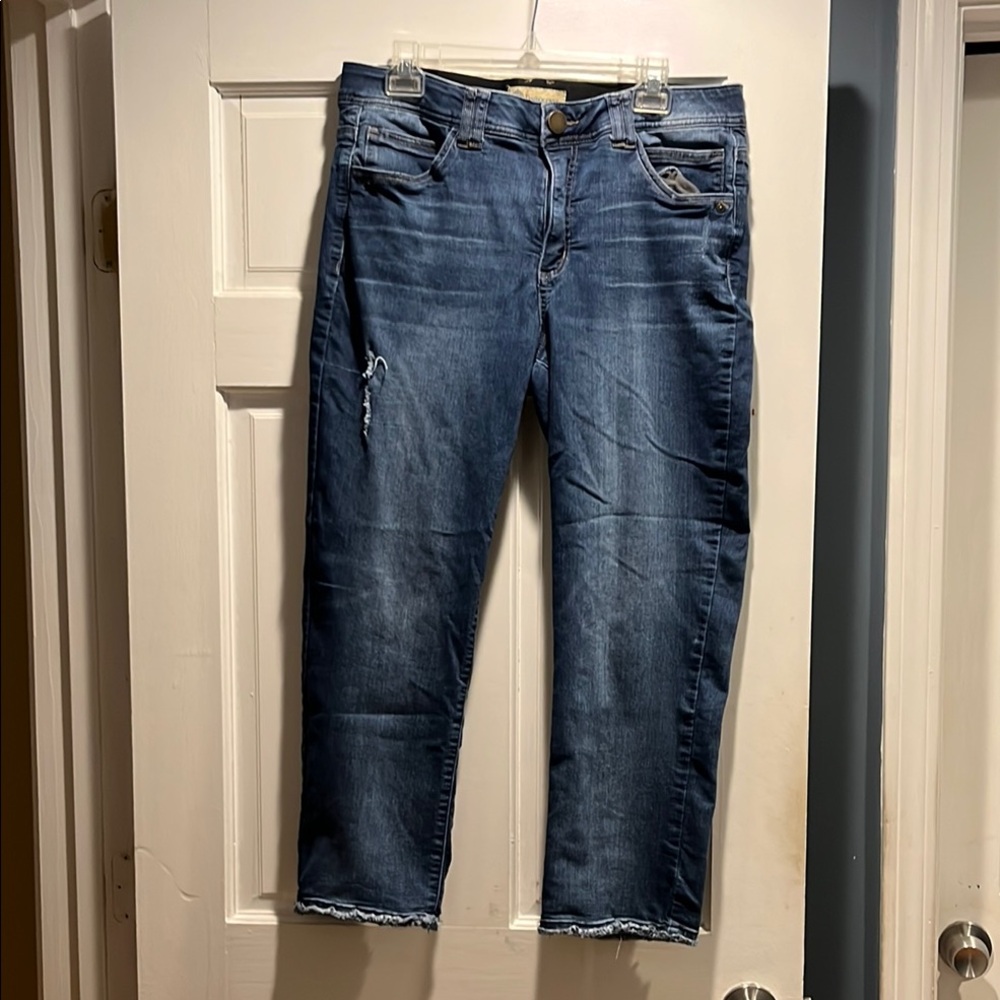Democracy Ab TexhnologyDistressed Blue Denim Jeans